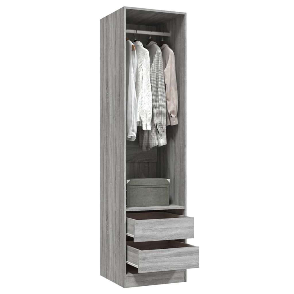 Wardrobe With Drawers Engineered Wood