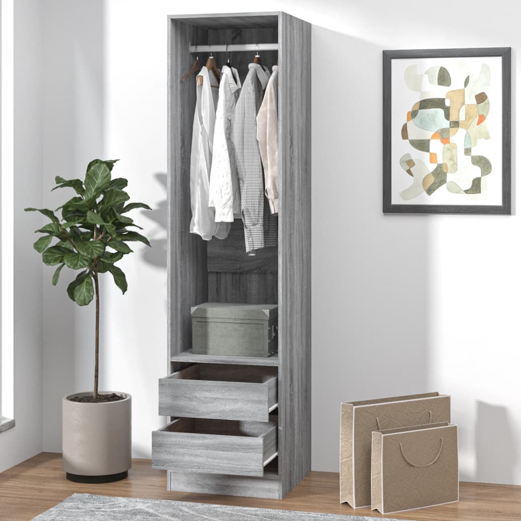 Wardrobe With Drawers Engineered Wood