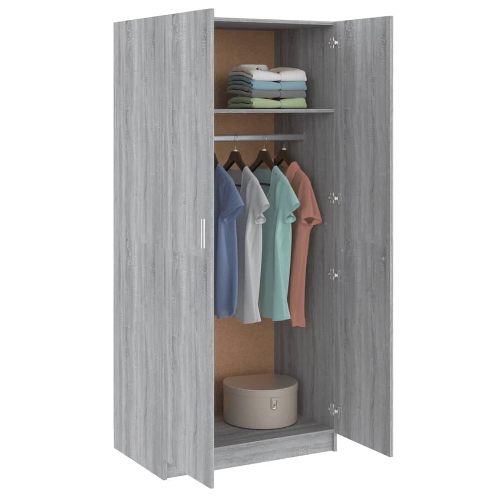 Wardrobe 80X50X180 Cm Engineered Wood