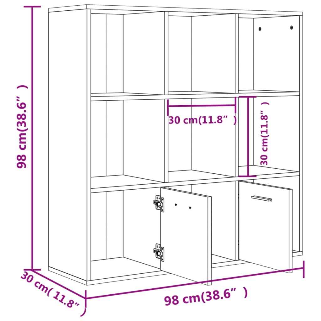 Book Cabinet 98X30X98 Cm