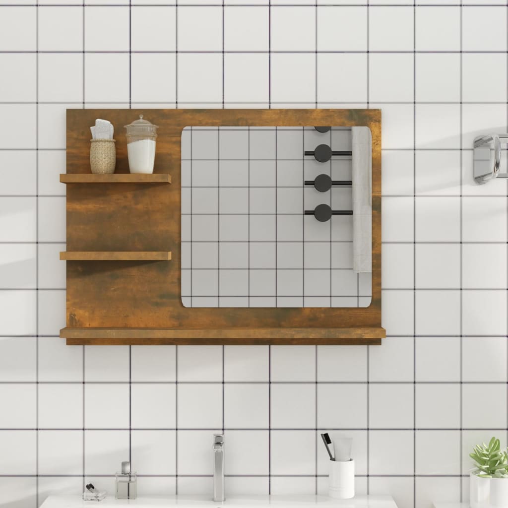Bathroom Mirror 60X10.5X45 Cm Engineered Wood