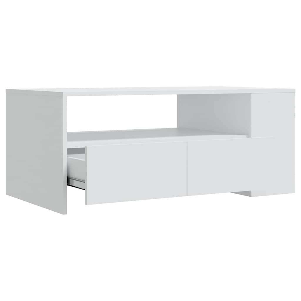Coffee Table 102X55X42 Cm Engineered Wood White Black Oak Concrete Grey Old Wood