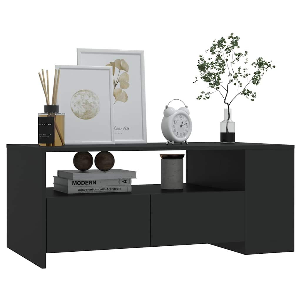 Coffee Table 102X55X42 Cm Engineered Wood White Black Oak Concrete Grey Old Wood