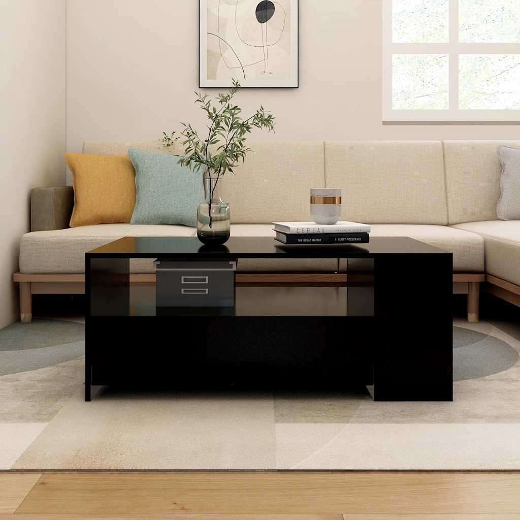 Coffee Table 102X55X42 Cm Engineered Wood White Black Oak Concrete Grey Old Wood