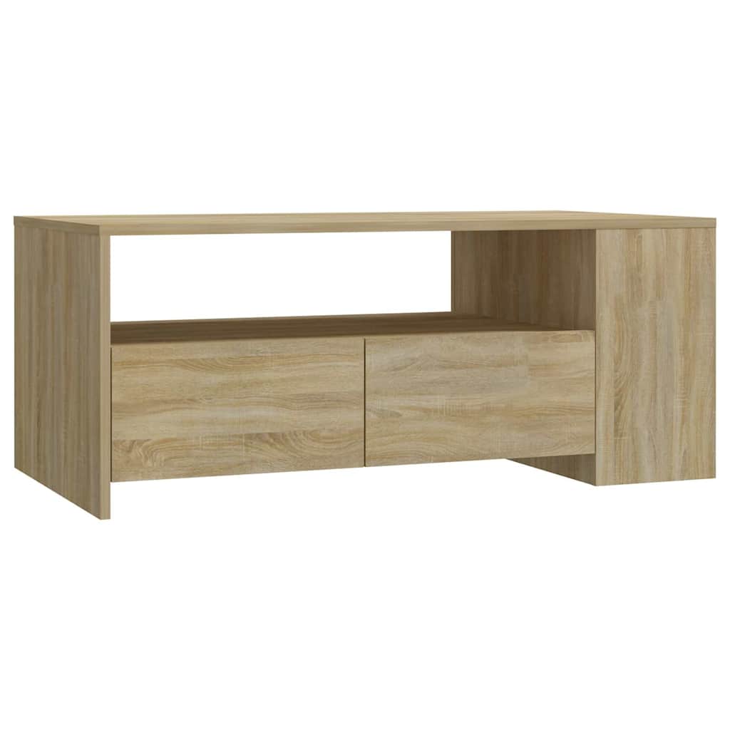 Coffee Table 102X55X42 Cm Engineered Wood White Black Oak Concrete Grey Old Wood