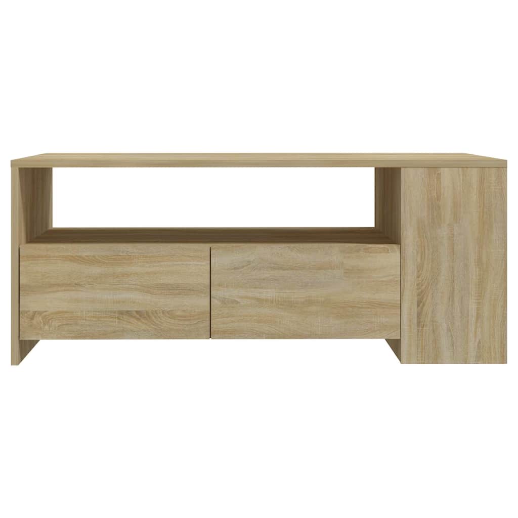 Coffee Table 102X55X42 Cm Engineered Wood White Black Oak Concrete Grey Old Wood