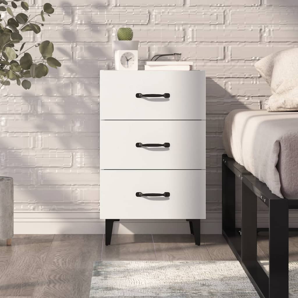 Bedside Cabinet 40X40X66 Cm Engineered Wood