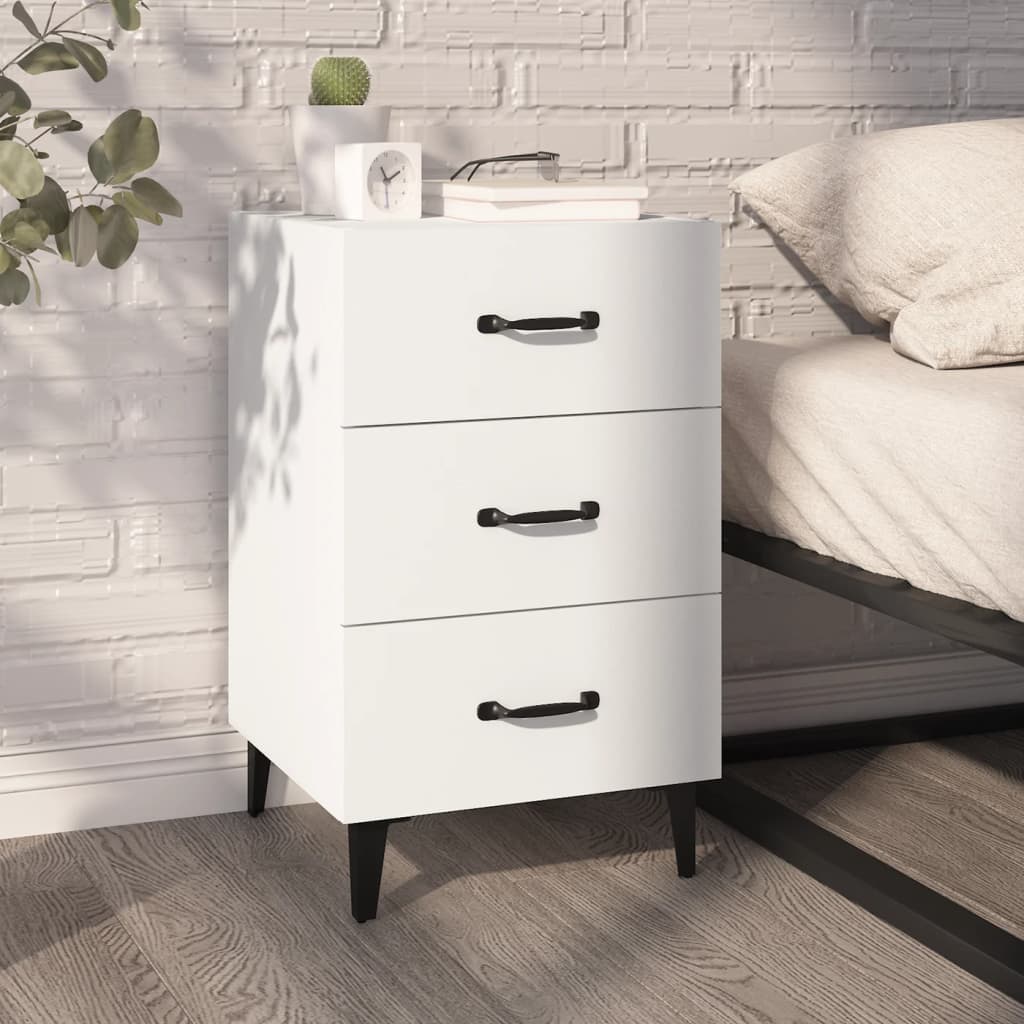 Bedside Cabinet 40X40X66 Cm Engineered Wood
