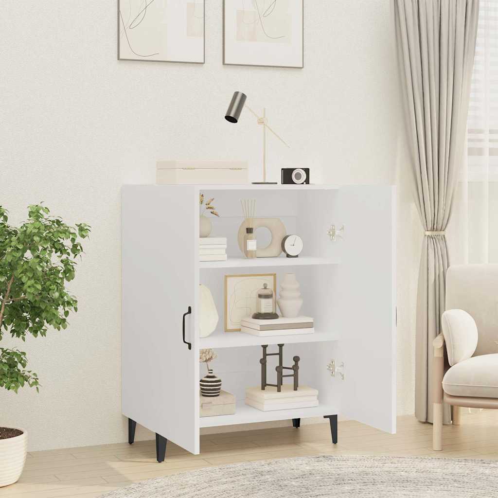 Sideboard 69.5X34X90 Cm Engineered Wood Black Oak Smoked Oak White Artisan Oak 6