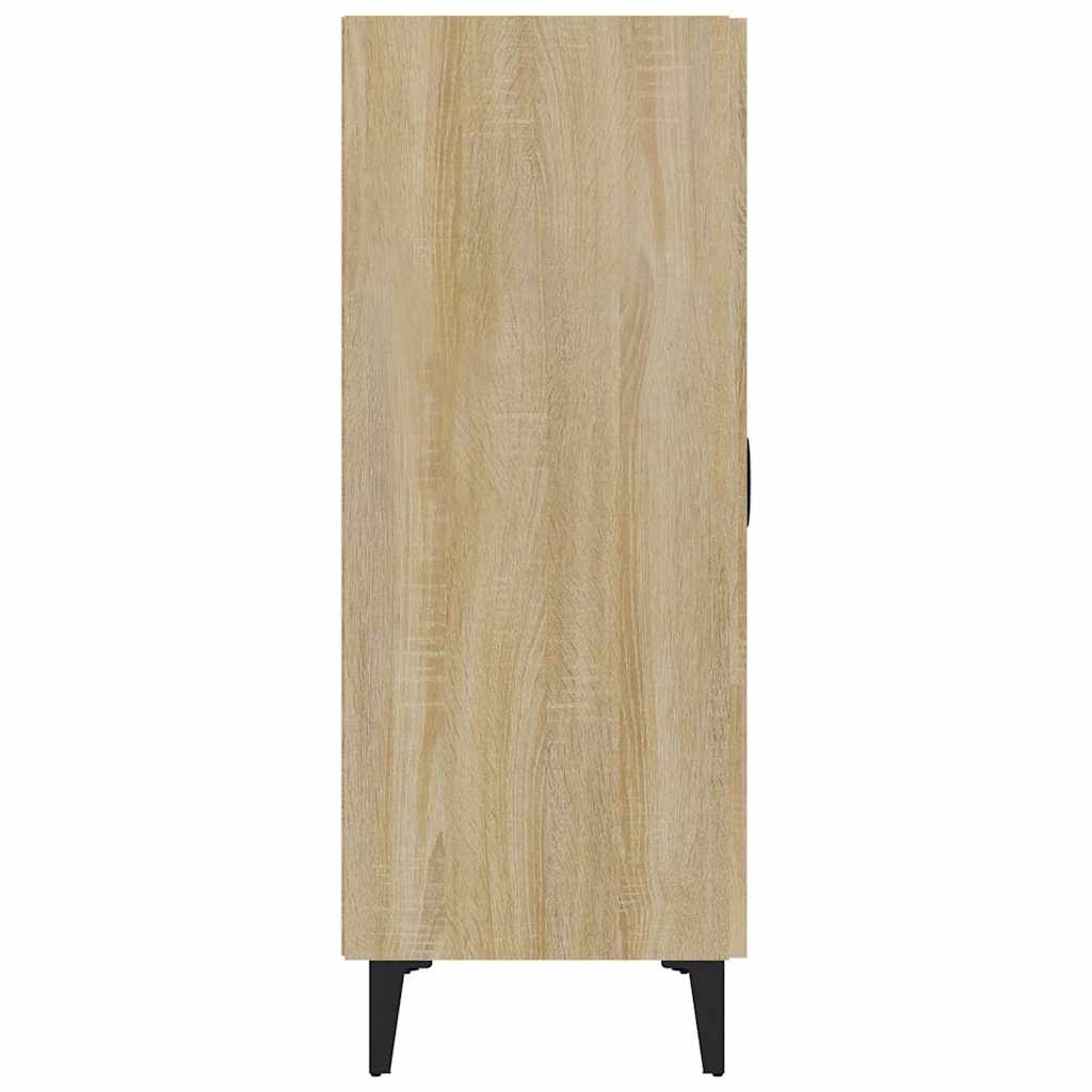 Sideboard 69.5X34X90 Cm Engineered Wood Black Oak Smoked Oak White Artisan Oak 6