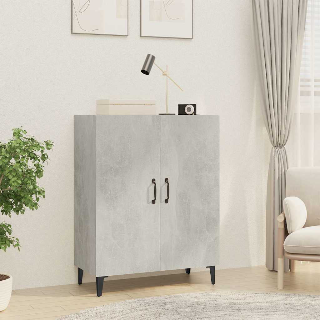 Sideboard 69.5X34X90 Cm Engineered Wood Black Oak Smoked Oak White Artisan Oak 6