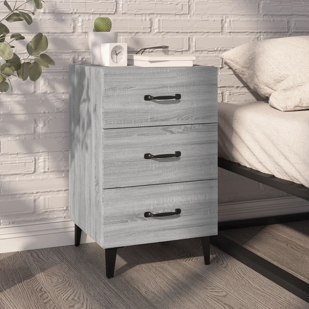 Bedside Cabinet 40X40X66 Cm Engineered Wood