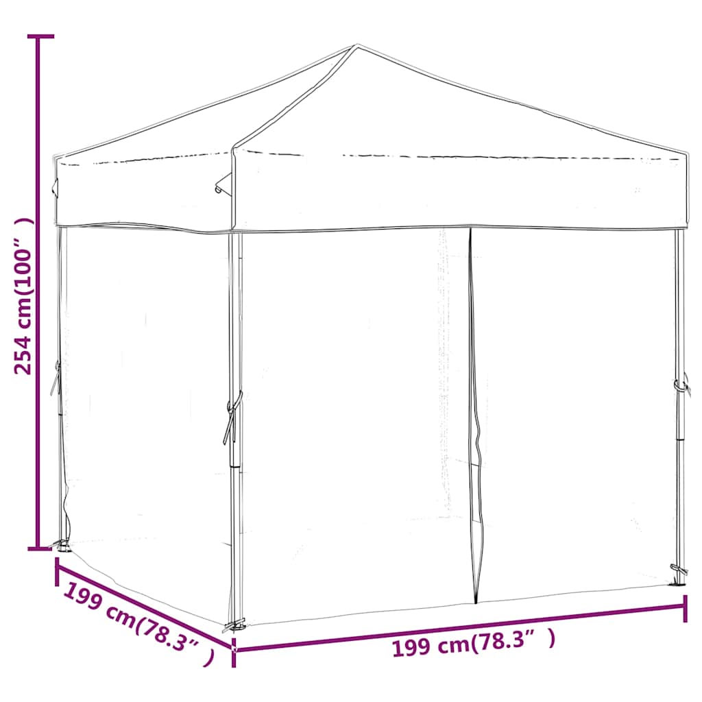 Gazebo Folding Party Tent Sidewalls Waterproof Garden Marquee Canopy anthracite