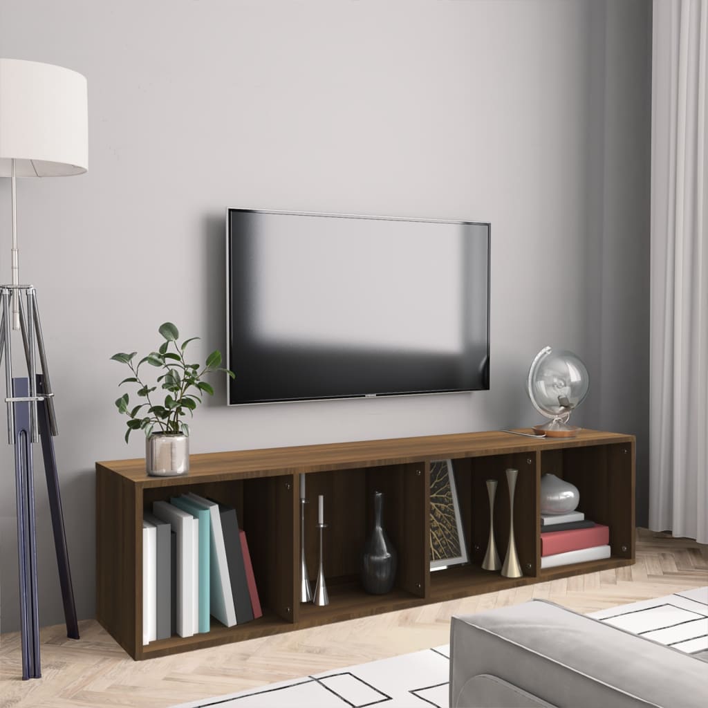 Book Cabinet/Tv Cabinet 36X30X143Cm Engineered Wood