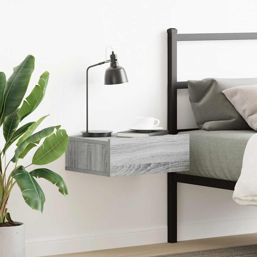 Floating Nightstands 2 Pcs 40X30X15Cm Engineered Wood