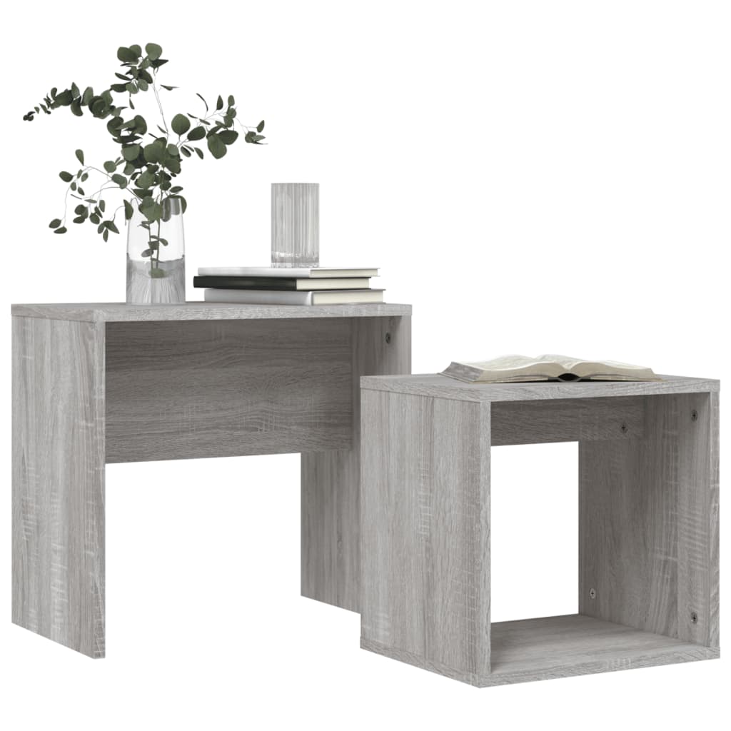 Nesting Coffee Tables 2 Pcs Engineered Wood