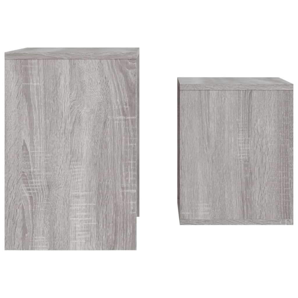 Nesting Coffee Tables 2 Pcs Engineered Wood