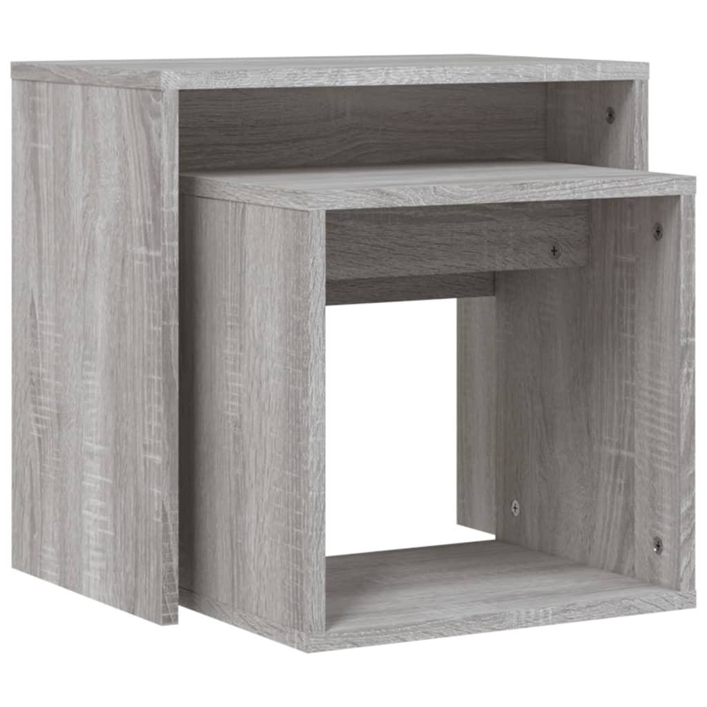 Nesting Coffee Tables 2 Pcs Engineered Wood