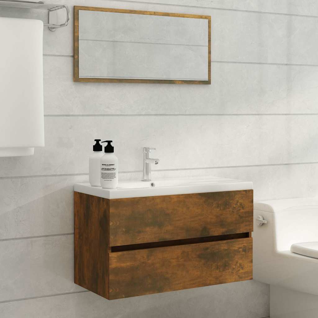 Bathroom Furniture Set 2 Pcs Engineered Wood
