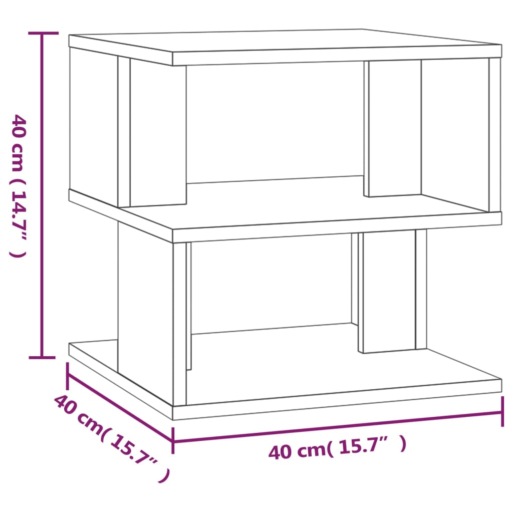 Side Table 40X40X40 Cm Engineered Wood