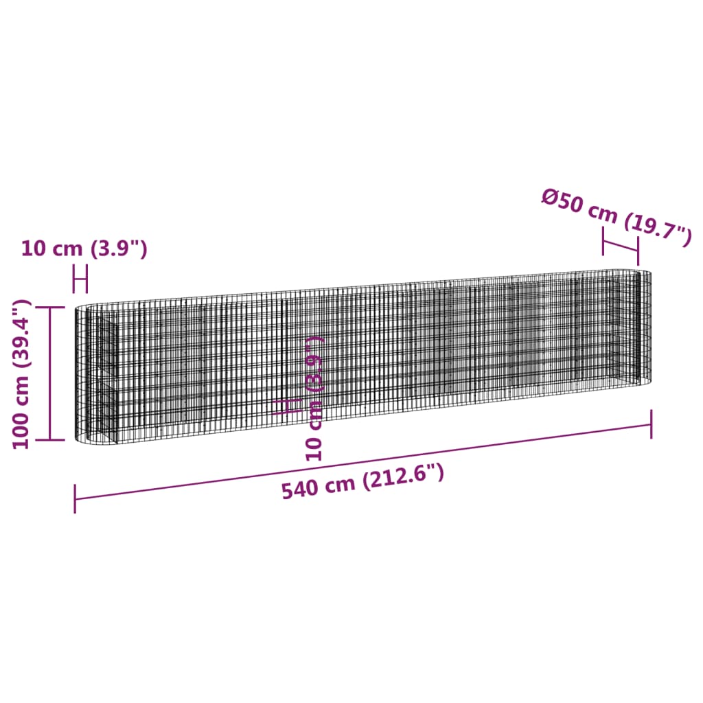 Gabion Raised Bed Galvanised Iron