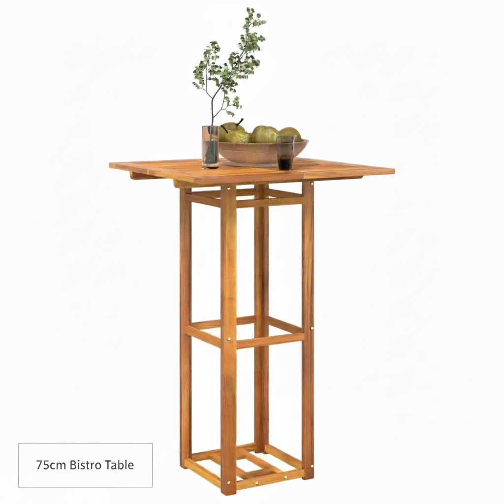 Bistro Table 75X75X110 Cm Solid Wood Acacia