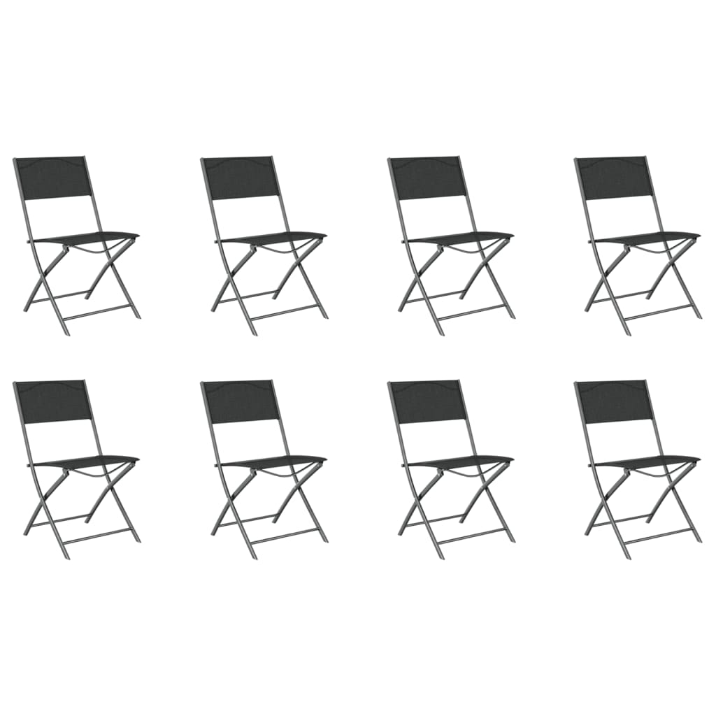 9 Piece Garden Dining Set Grey And Black
