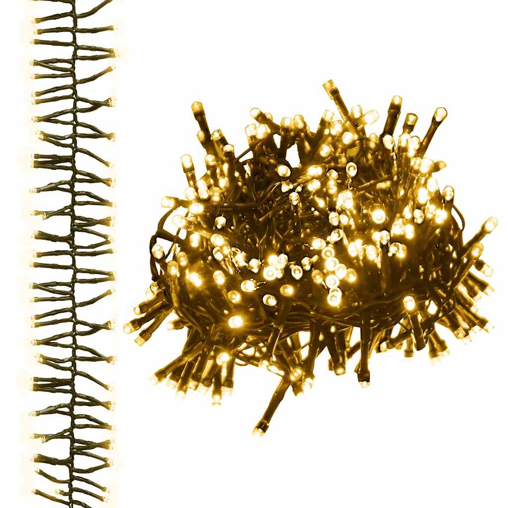 Christmas Lighting Led Cluster String 400 Leds Cold White Pvc copper cold white
