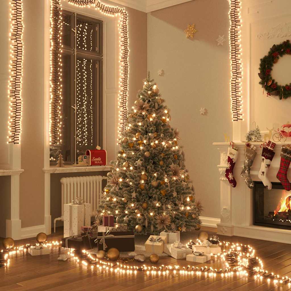 Christmas Lighting Led Cluster String 400 Leds Cold White Pvc copper cold white