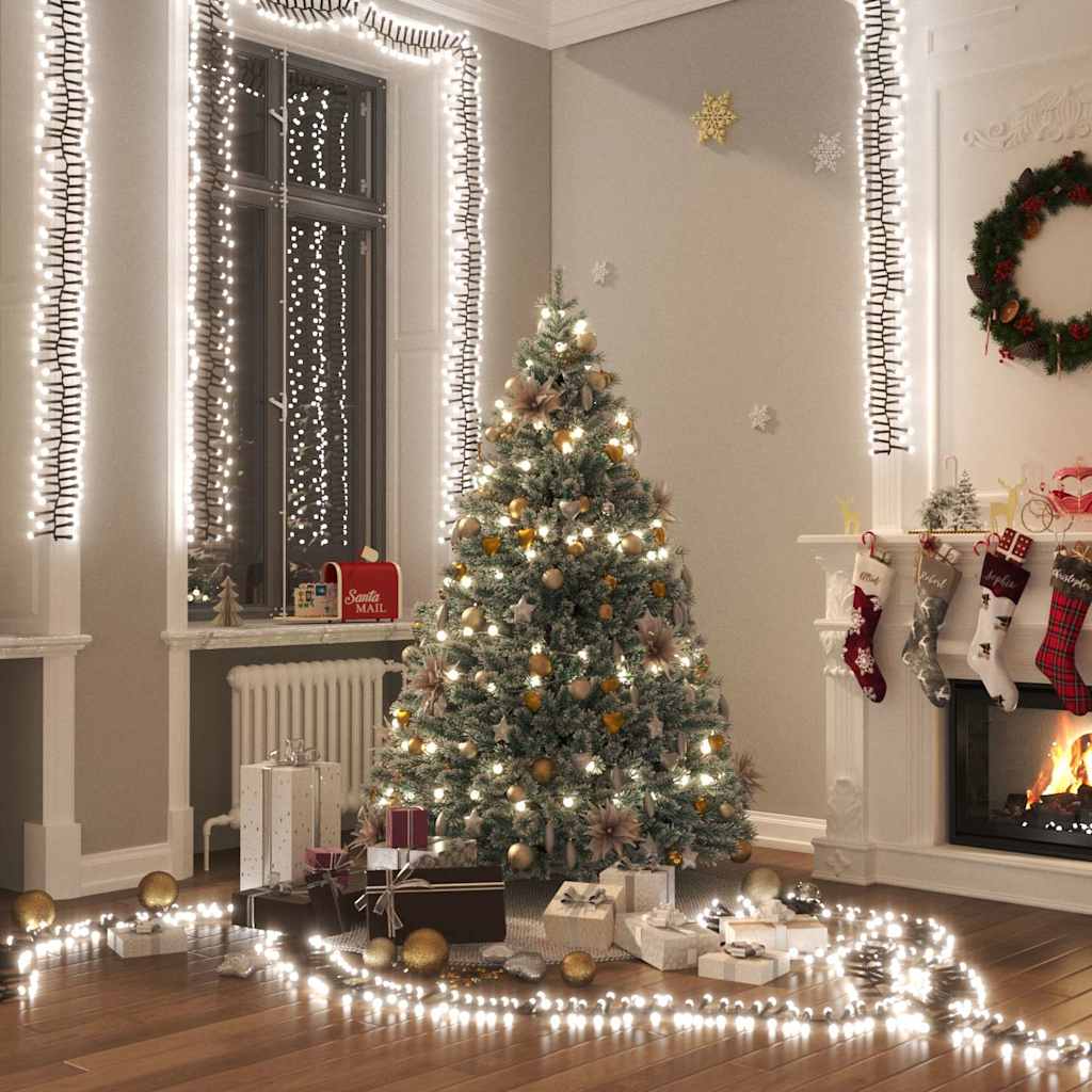 Christmas Lighting Led Cluster String 400 Leds Cold White Pvc copper cold white