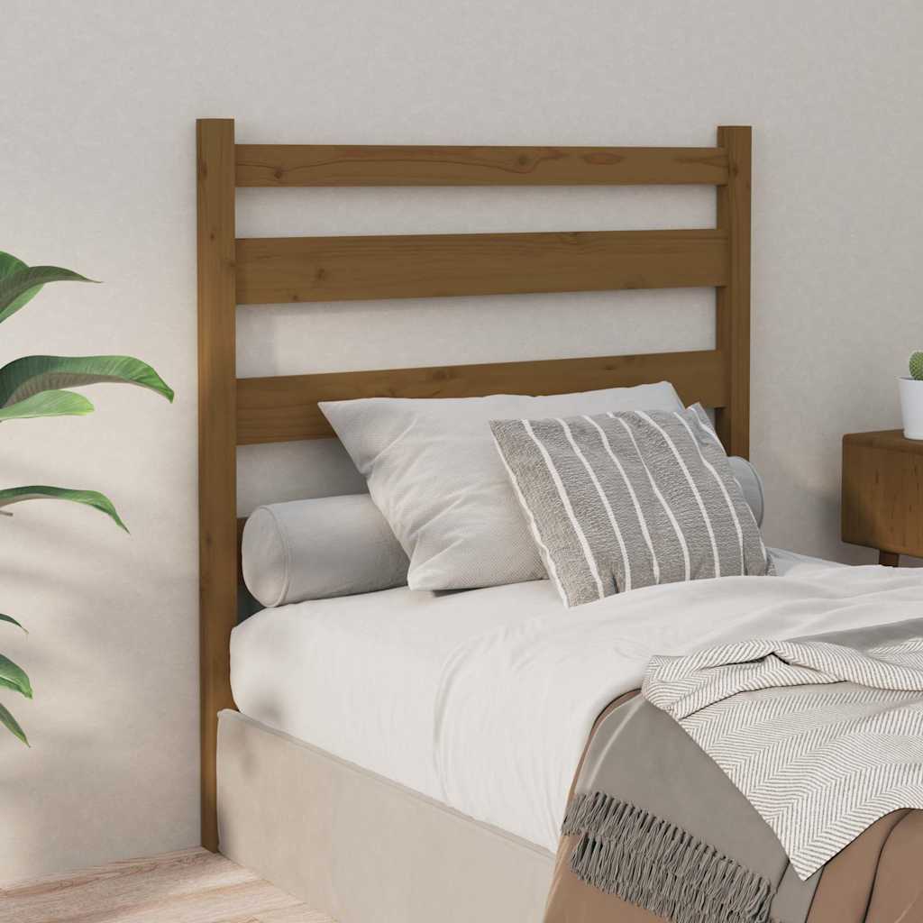 Headboards & Footboards Bed Headboard 81X4X100 Cm Solid Wood Pine Black Grey 81
