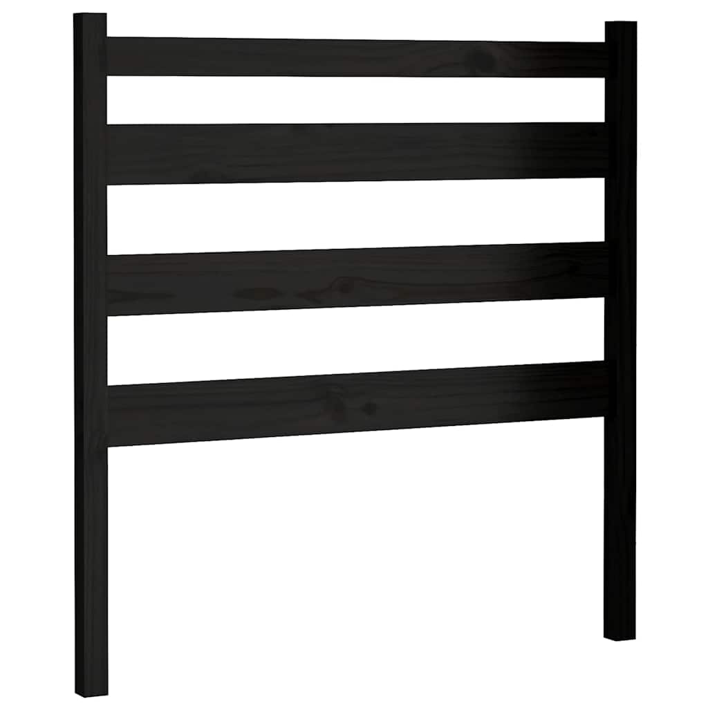 Headboards & Footboards Bed Headboard 81X4X100 Cm Solid Wood Pine Black Grey 81