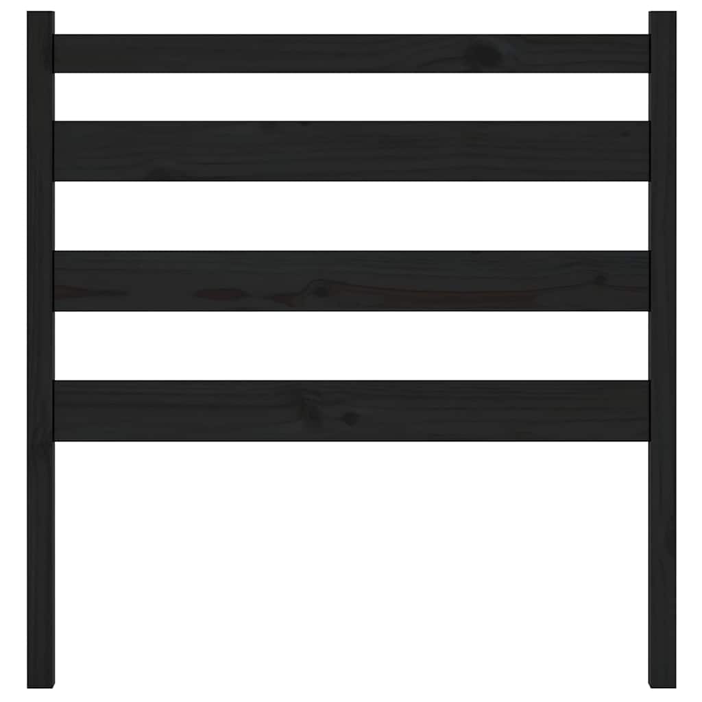 Headboards & Footboards Bed Headboard 81X4X100 Cm Solid Wood Pine Black Grey 81