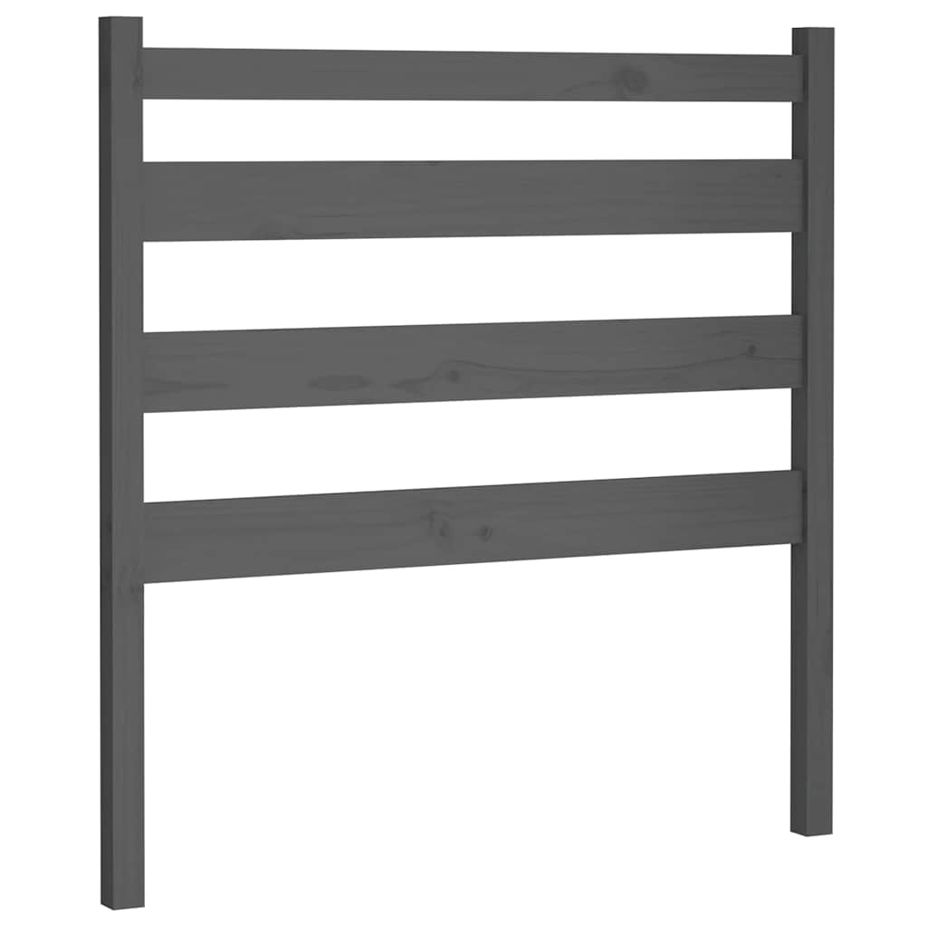 Headboards & Footboards Bed Headboard 81X4X100 Cm Solid Wood Pine Black Grey 81
