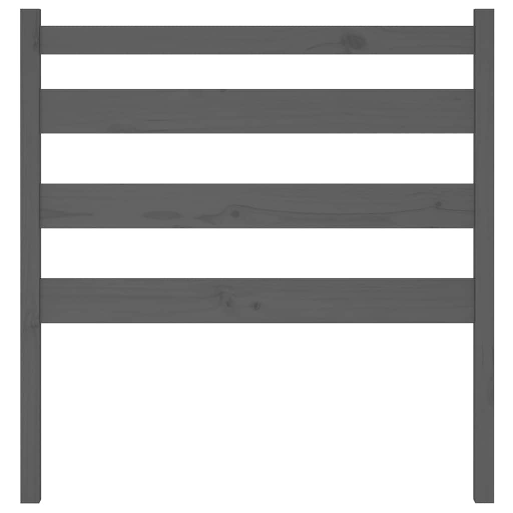 Headboards & Footboards Bed Headboard 81X4X100 Cm Solid Wood Pine Black Grey 81