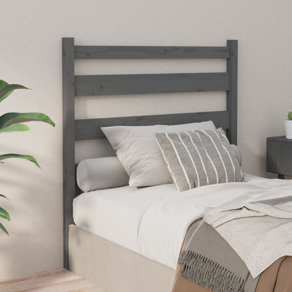 Bed Headboard 81X4X100 Cm Solid Wood Pine