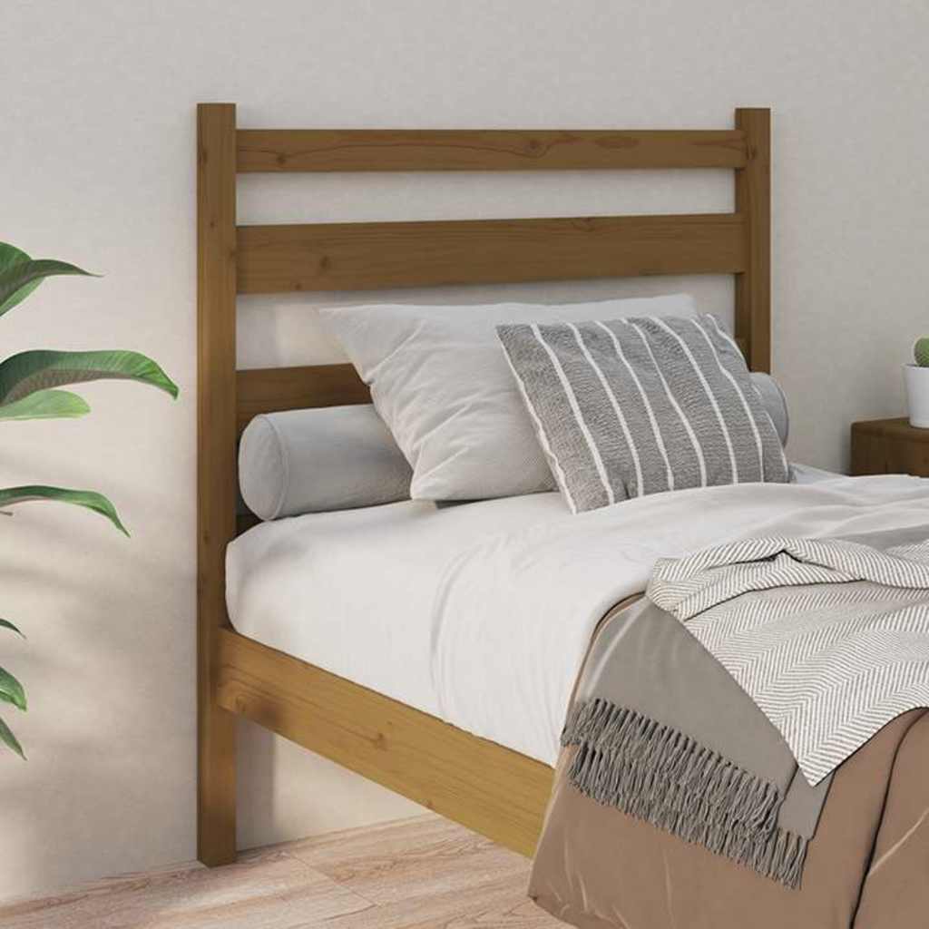 Headboards & Footboards Bed Headboard 81X4X100 Cm Solid Wood Pine black grey 81