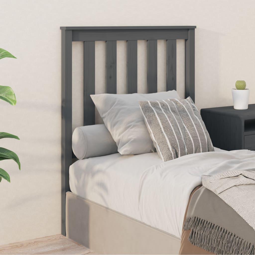 Bed Headboard | Light Brown | Solid Pine Wood | 106X6X101 Cm
