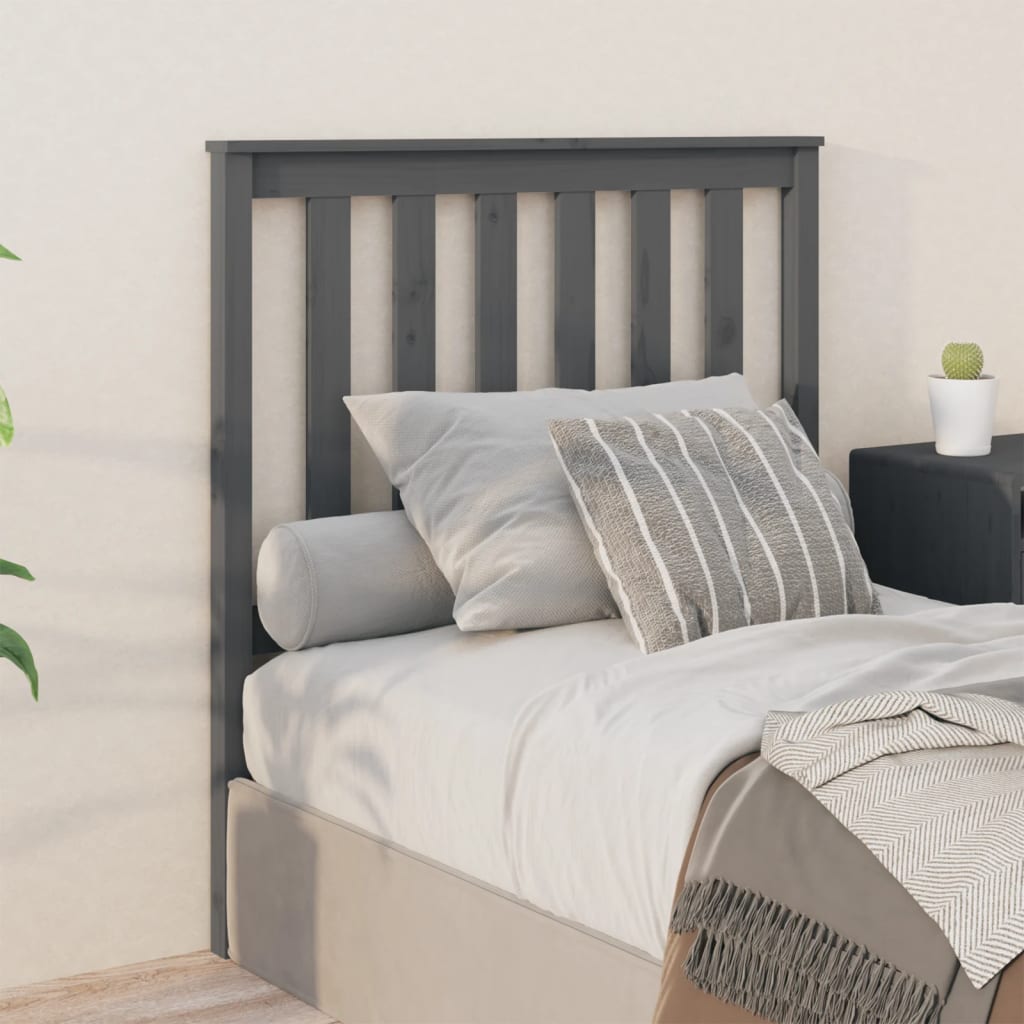 Bed Headboard | Light Brown | Solid Pine Wood | 106X6X101 Cm