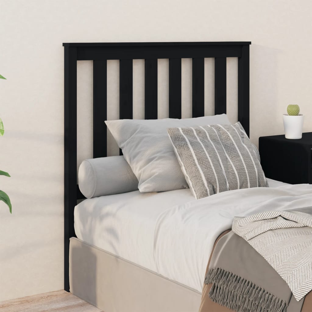 Bed Headboard | Light Brown | Solid Pine Wood | 106X6X101 Cm