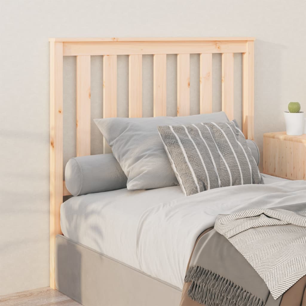 Bed Headboard | Light Brown | Solid Pine Wood | 106X6X101 Cm