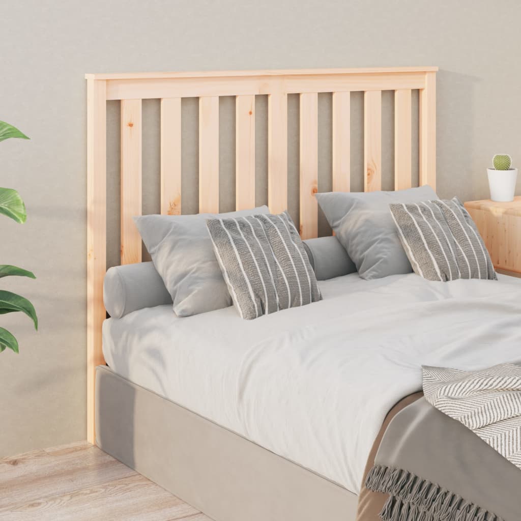 Bed Headboard | Light Brown | Solid Pine Wood | 106X6X101 Cm