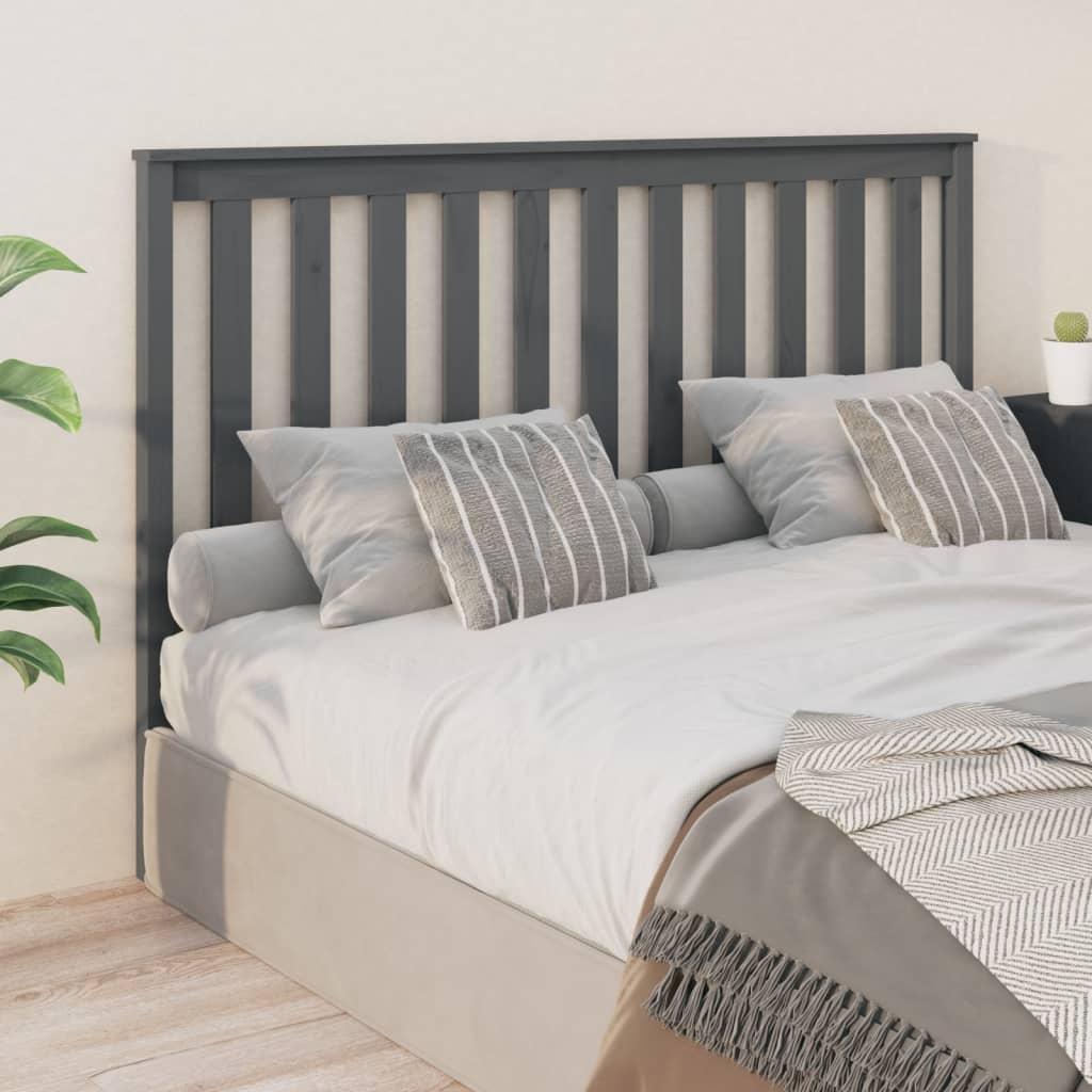 Bed Headboard | Light Brown | Solid Pine Wood | 106X6X101 Cm