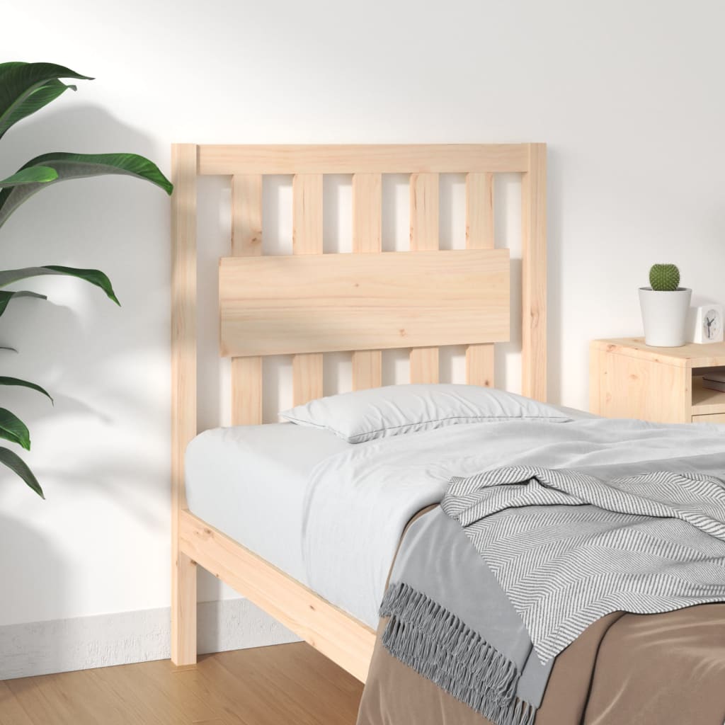 Bed Headboard 105.5X4X100 Cm Solid Wood Pine