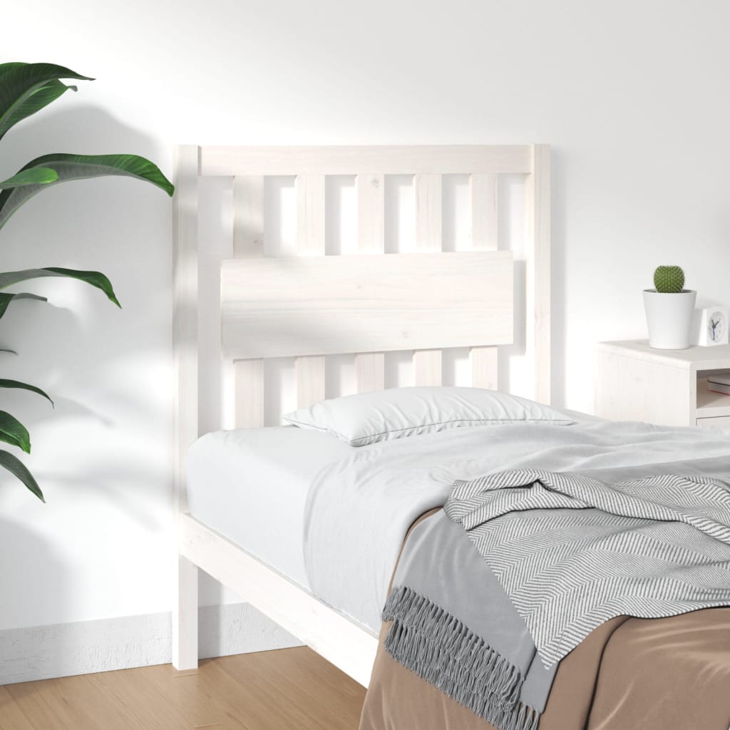 Bed Headboard 105.5X4X100 Cm Solid Wood Pine