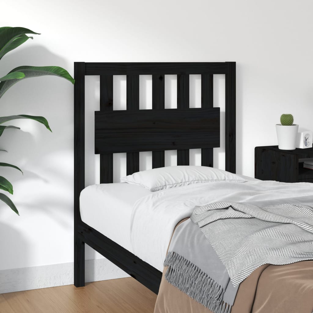 Bed Headboard 105.5X4X100 Cm Solid Wood Pine