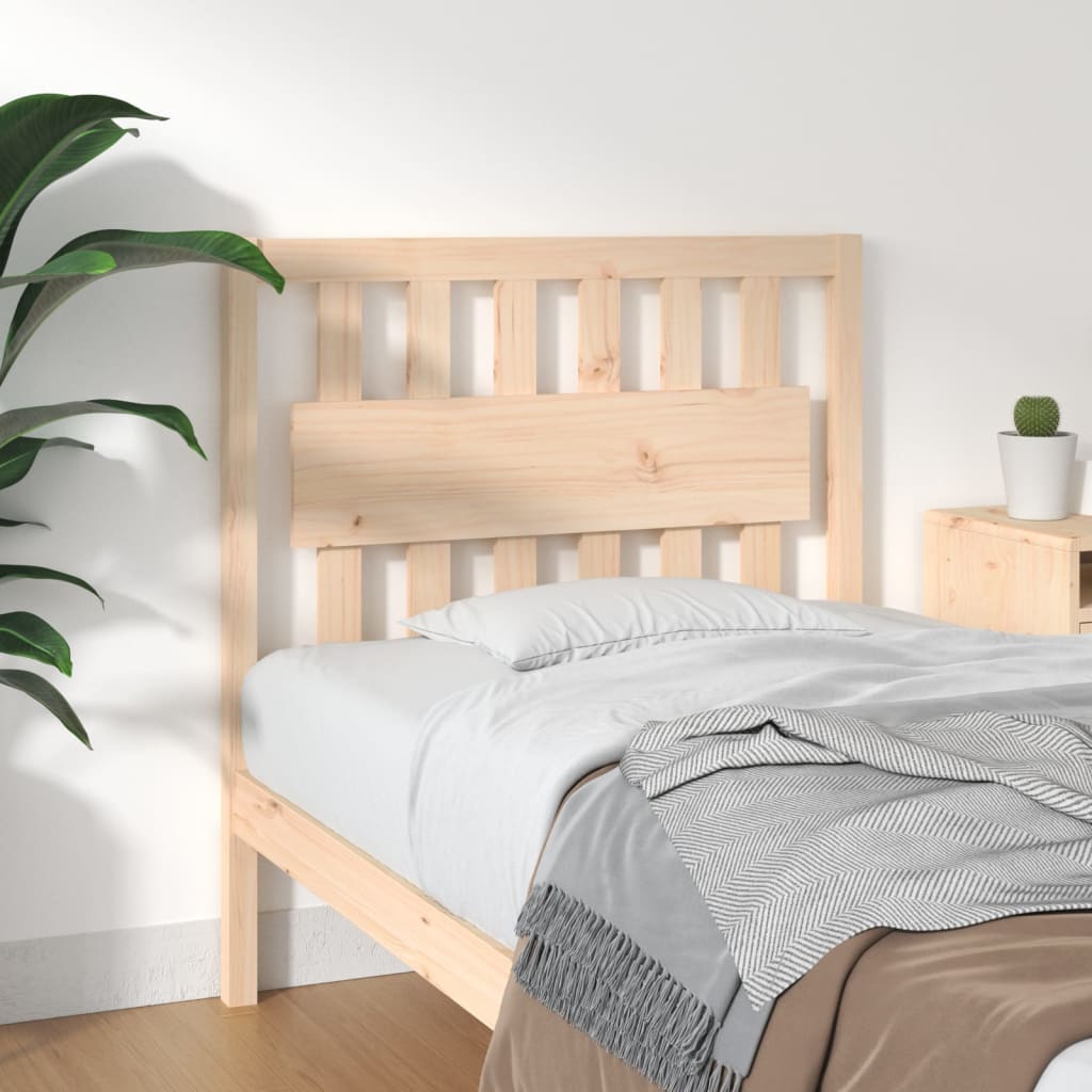 Bed Headboard 105.5X4X100 Cm Solid Wood Pine