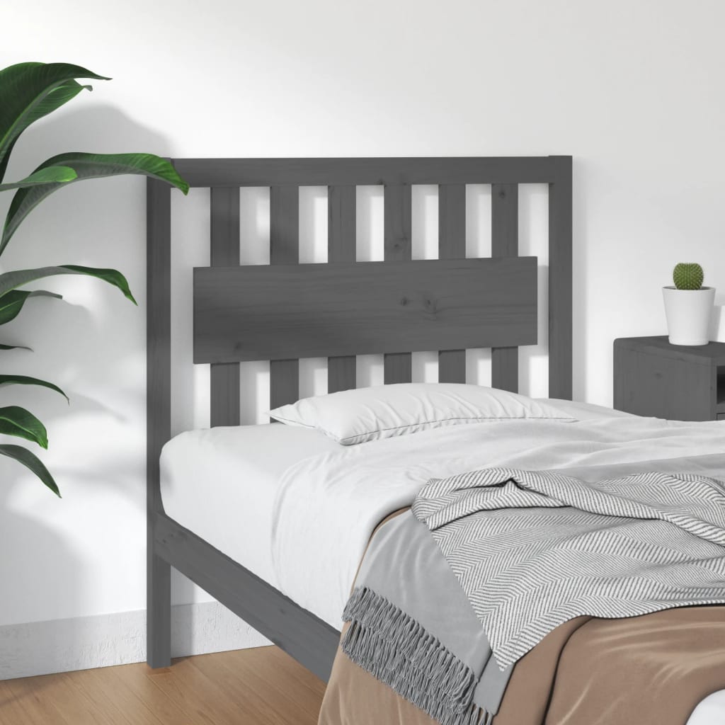Bed Headboard 105.5X4X100 Cm Solid Wood Pine