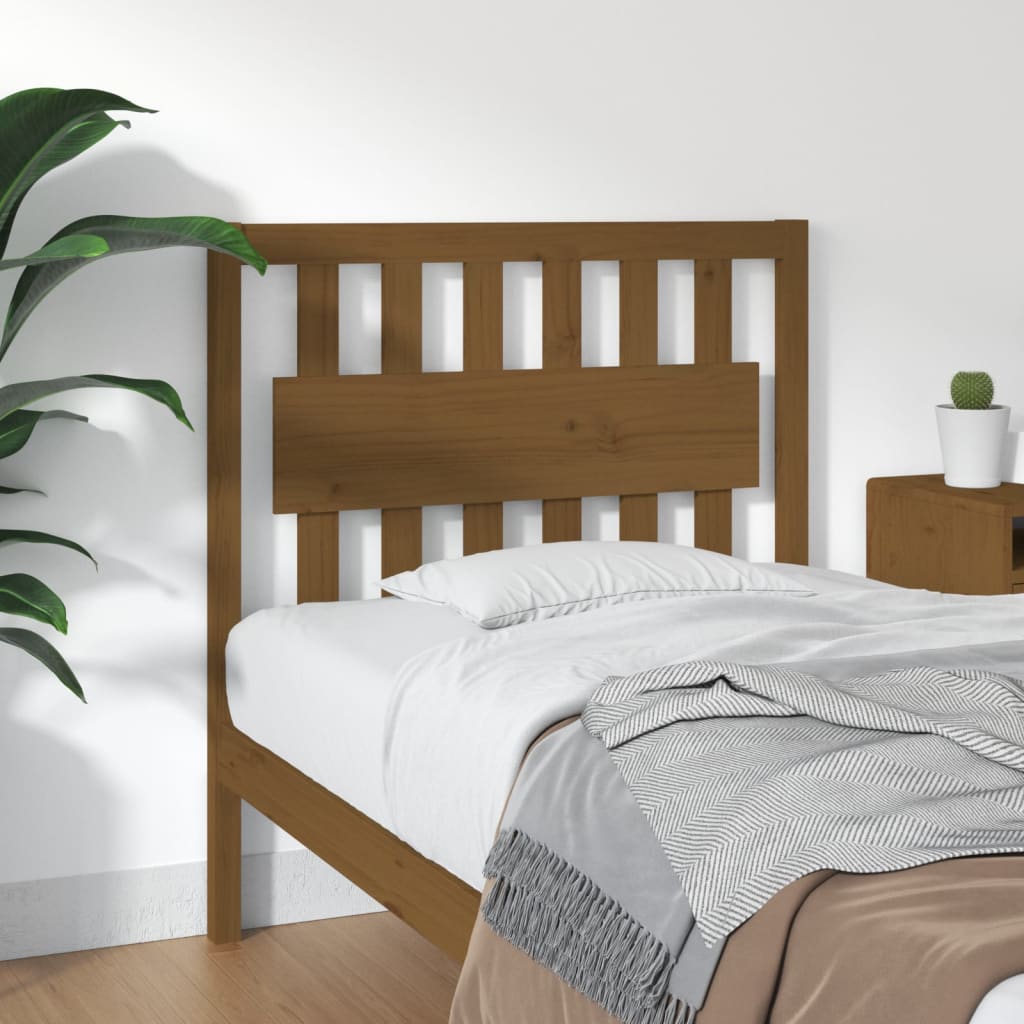 Bed Headboard 105.5X4X100 Cm Solid Wood Pine