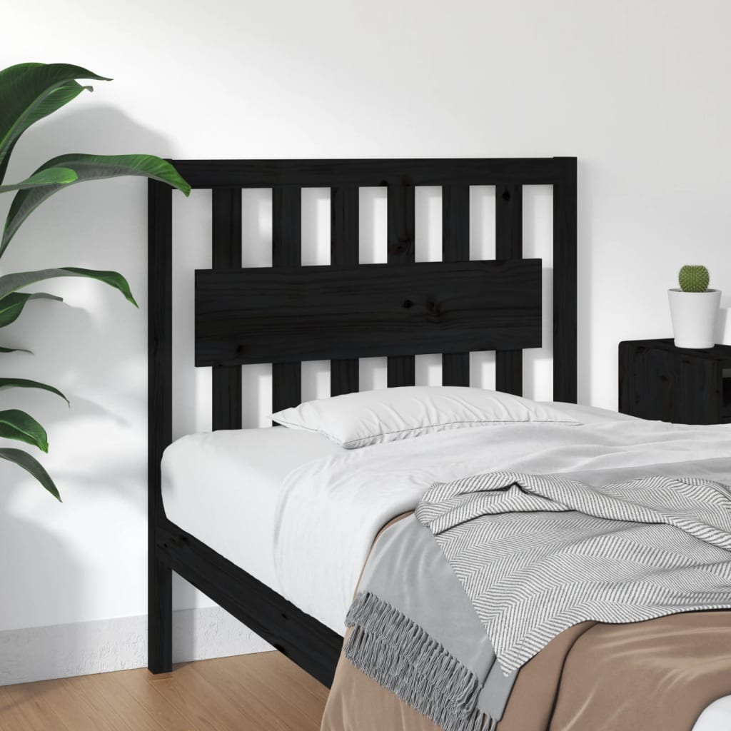 Bed Headboard 105.5X4X100 Cm Solid Wood Pine